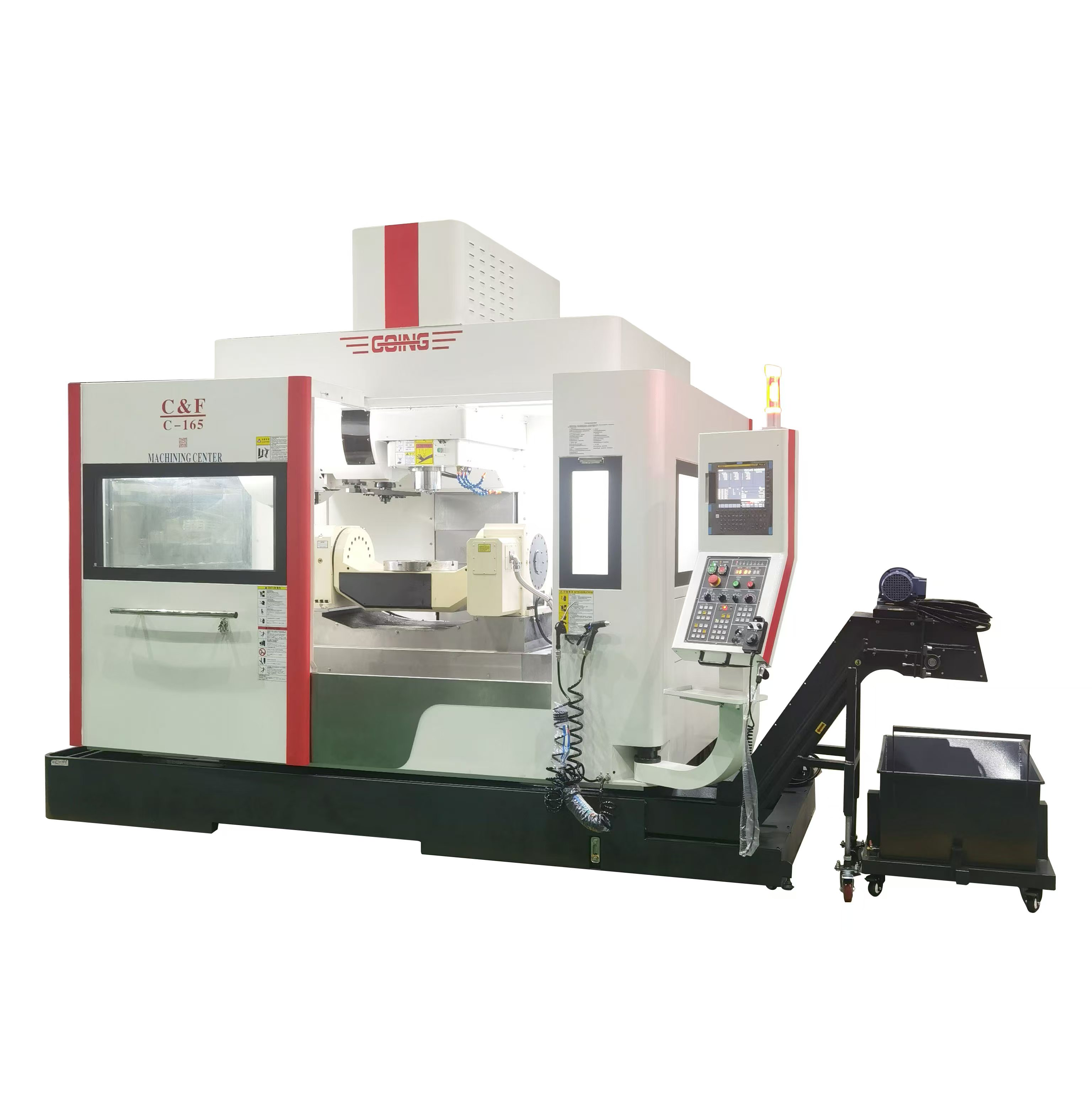 Vertical cradle five axis processing machine