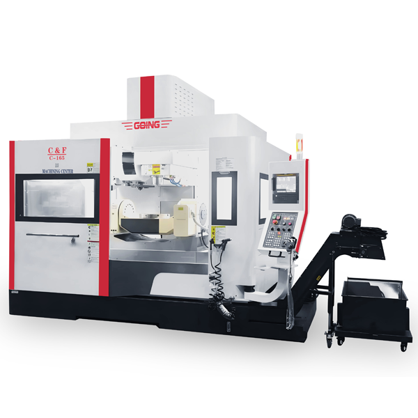 Vertical cradle five axis processing machine